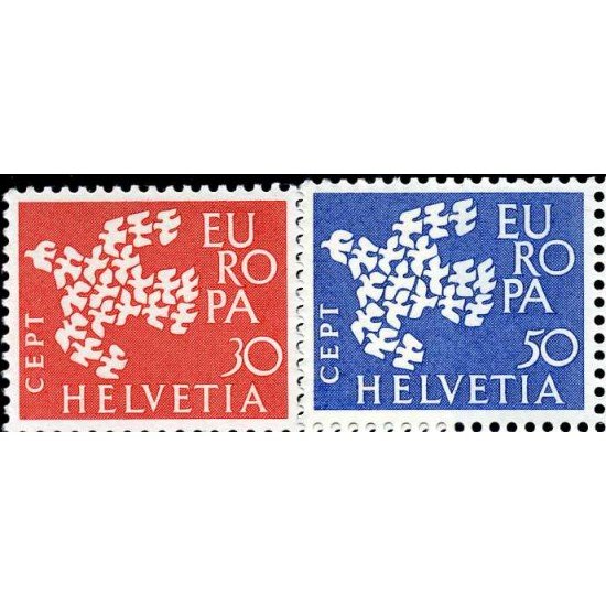 Suiza Switzerland 682/83 1961 Europa Paloma MNH