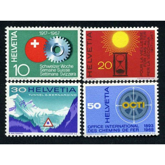 Suiza Switzerland 791/94 1967 Serie de propaganda Acontecimientos MNH