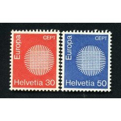 Suiza Switzerland 855/56 1970 Europa Òxido en reverso