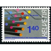 VAR2/S Suiza Switzerland  Nº 466 Servicios  1988  UIT Fibra óptica Lujo