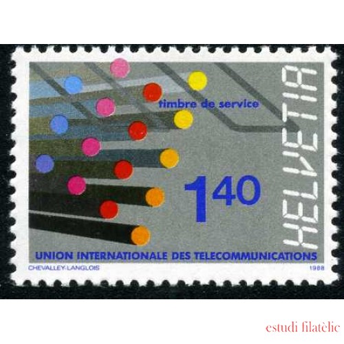 VAR2/S Suiza Switzerland  Nº 466 Servicios  1988  UIT Fibra óptica Lujo
