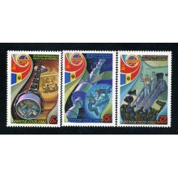 Rusia 4813/15 1981 Intercosmos Cooperación espacial con Rumania MNH Rusia 4813/15 1981 Intercosmos Cooperación espacial con Rumania MNH
