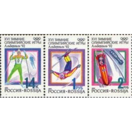 Rusia 5915/17 1992 Juegos Olímpicos de invierno Albertville MNH
