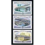 VAR1 Rusia 4761/63 1980 Puentes de Moscu MNH