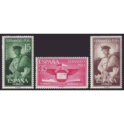 Fernando Poo 210/12 1962 Día del Sello Correo-Alegoría del correo MNH Fernando Poo 210/12 1962 Día del Sello Correo-Alegoría del correo MNH
