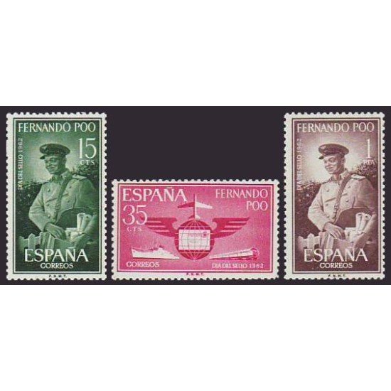 Fernando Poo 210/12 1962 Día del Sello Correo-Alegoría del correo MNH
