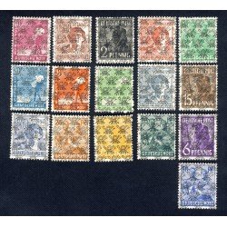 Alemania Bizona 21/36 1948 Sobrecargados TIPO 1 MNH
