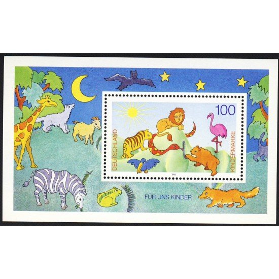 Alemania Federal Germany HB 33 1995 Por nuestros niños Dibujos fauna Lujo