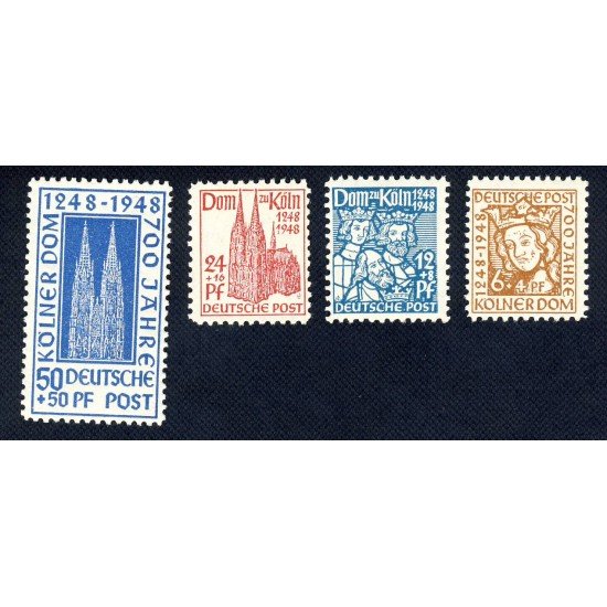 Alemania Bizona 37/40 1948 7º Cent. Catedral de Colonia Lujo