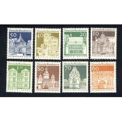 Alemania Federal - 391/97A - GERMANY 1967-69 Serie edificios históricos Lujo