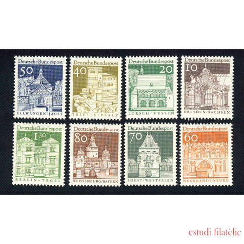 Alemania Federal - 391/97A - GERMANY 1967-69 Serie edificios históricos Lujo