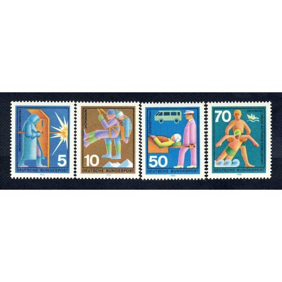 Alemania Federal  Germany   Nº 497/00  1970 Servicios de socorro voluntarios Lujo