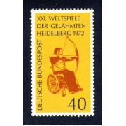 Alemania Federal - 579 - GERMANY 1972 XXI Concurso mund. paralímpico Lujo