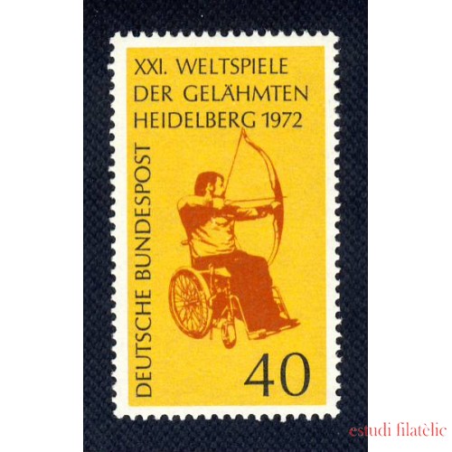 Alemania Federal - 579 - GERMANY 1972 XXI Concurso mund. paralímpico Lujo