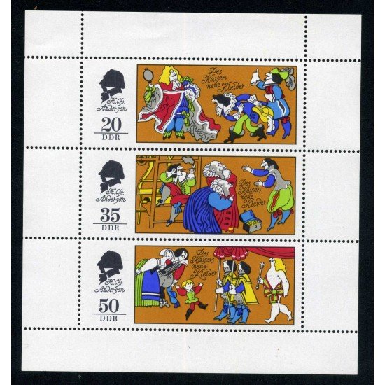 Alemania Oriental - 1776/78-H - GERMANY 1975 Imágenes de cuento El traje nuevo del EmperadorMini-hojita 3 sellos Lujo Alemania Oriental - 1776/78-H - GERMANY 1975 Imágenes de cuento El traje nuevo del EmperadorMini-hojita 3 sellos Lujo