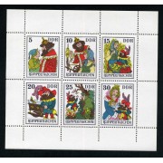 Alemania Oriental - 1869/74-H - GERMANY 1976 Imágenes de cuento Diablillo Mini-hojita 6 sellos Lujo