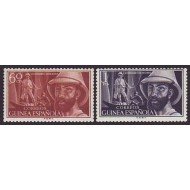 Guinea Española 342/43 1955 Centº del nacimiento de Manuel Iradier MNH