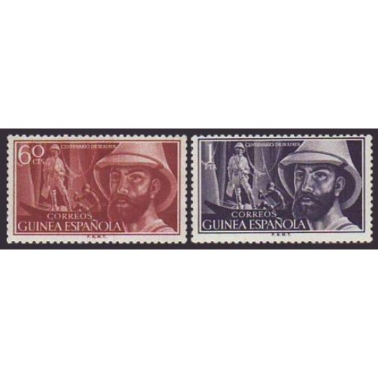 Guinea Española 342/43 1955 Centº del nacimiento de Manuel Iradier MNH Guinea Española 342/43 1955 Centº del nacimiento de Manuel Iradier MNH