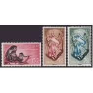 Guinea Española 355/57 1955 Día del Sello Fauna MNH