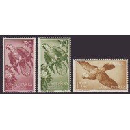 Guinea Española 365/67 1957 Pro indígenas Aves MNH