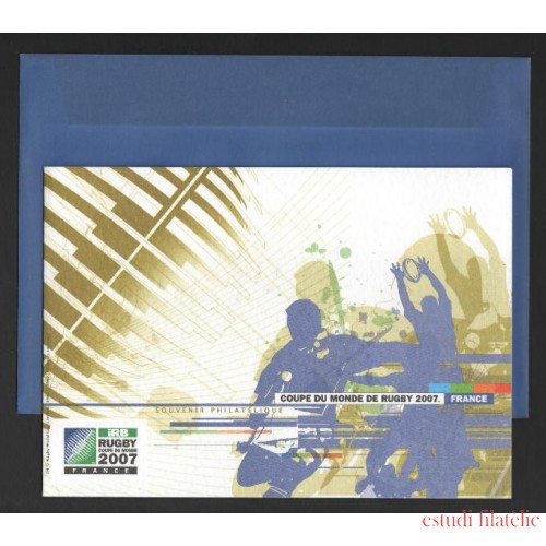 Francia - 2007-SF - 2007 Copa del mundo de rugby 1 val. nº 4080 Lujo
