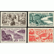 France Francia  A  24/27 1949 Vistas estilizadas de grandes ciudades Fijasellos