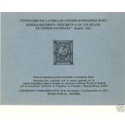 España Spain Hojitas Recuerdo 106 1981 FNMT Antonio Fernández Duro España Spain Hojitas Recuerdo 106 1981 FNMT Antonio Fernández Duro