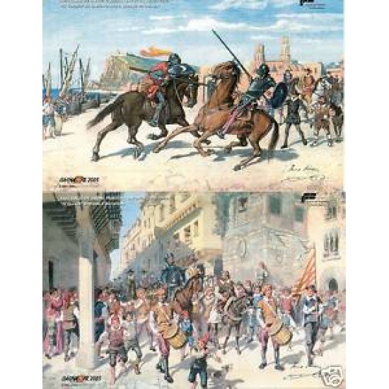 España Spain Hojitas Recuerdo 138/39 Barnafil 2005 Quijote Caballos Horse España Spain Hojitas Recuerdo 138/39 Barnafil 2005 Quijote Caballos Horse