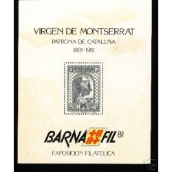 España Spain Hojitas Recuerdo 103 1981 FNMT Barnafil 81Montserrat