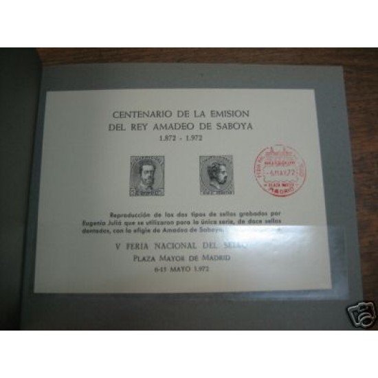 España Spain Hojitas Recuerdo 2 1972 FNMT Carnet