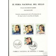 España Spain Hojitas Recuerdo 44 1976 FNMT FNS Juan Carlos I Sofía