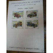 España Spain Hojitas Recuerdo 46 1977 FNMT Salón Automóvil 