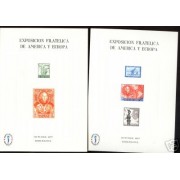 España Spain Hojitas Recuerdo 53/54 1977 FNMT Colón Exposición Filatélica de América y Europa