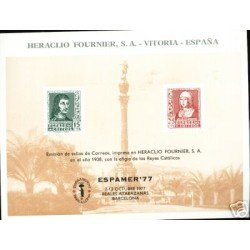 España Spain Hojitas Recuerdo 58 1977 FNMT Espamer 77 Heraclio Fournier