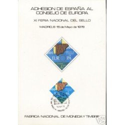 España Spain Hojitas Recuerdo 64 1978 FNMT Consejo de Europa 78