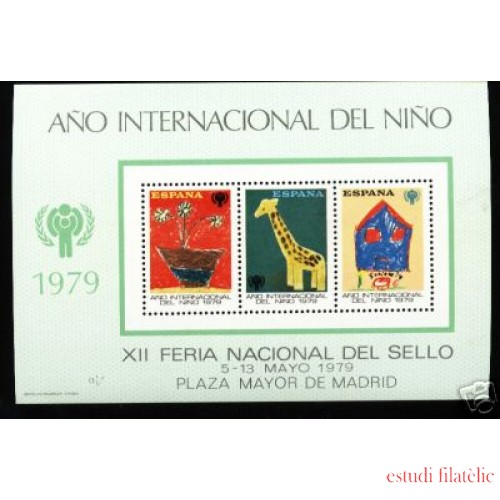 España Spain Hojitas Recuerdo 75 1979 FNMT Año Internacional Niño