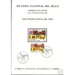 España Spain Hojitas Recuerdo 77 1979 FNMT Año Internacional Niño