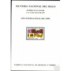 España Spain Hojitas Recuerdo 77 1979 FNMT Año Internacional Niño