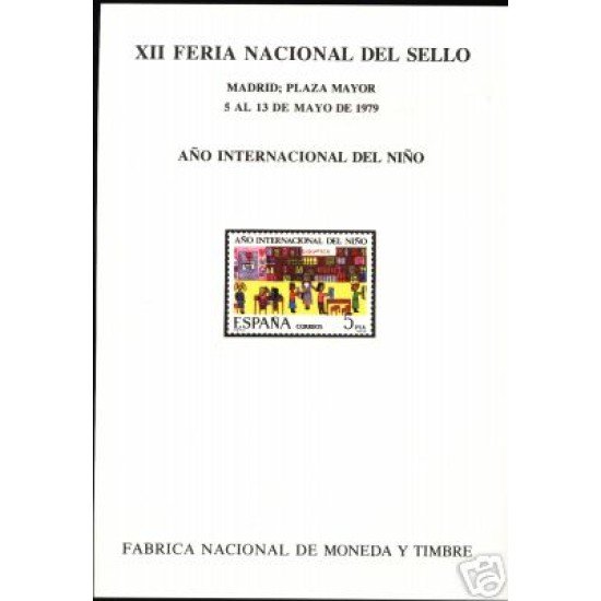 España Spain Hojitas Recuerdo 77 1979 FNMT Año Internacional Niño
