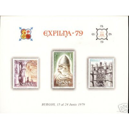 España Spain Hojitas Recuerdo 78 1979 FNMT Exfilna 79 Burgos