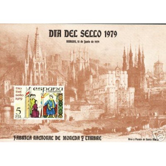 España Spain Hojitas Recuerdo 79 1979 FNMT Exfilna 79 Burgos