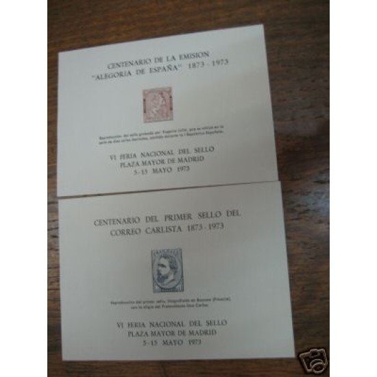 España Spain Hojitas Recuerdo 7/8 1973 FNMT Correo Carlista