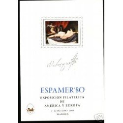 España Spain Hojitas Recuerdo 88 1980 FNMT Velázquez Venus