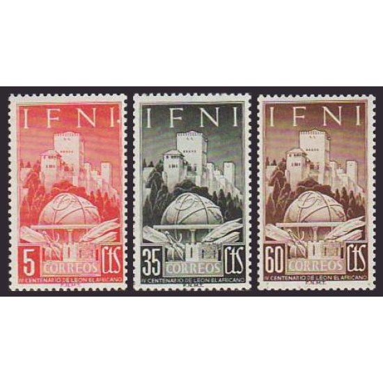 Ifni 86/88 1952 IV Centenario de León el Africano MNH Ifni 86/88 1952 IV Centenario de León el Africano MNH
