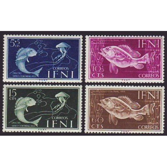 Ifni 99/102 99/02 1953 Día del Sello MNH Ifni 99/102 99/02 1953 Día del Sello MNH