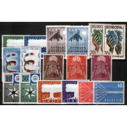 Tema Europa - 1957 - Completo Tema Europa 18 Sellos Tema Europa - 1957 - Completo Tema Europa 18 Sellos