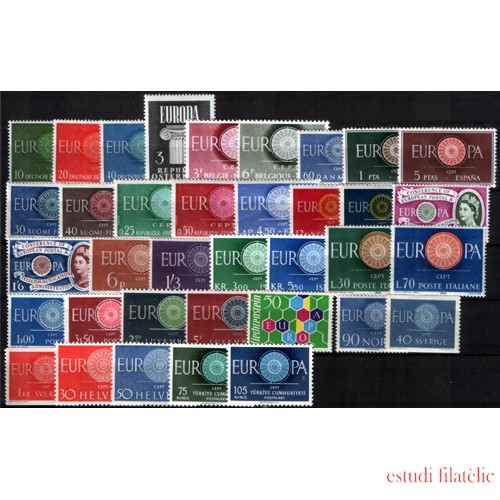 Tema Europa - 1960 - Completo Tema Europa 36 Sellos