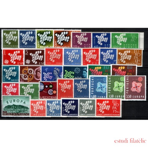 Tema Europa - 1961 Año  Completo 34 Sellos