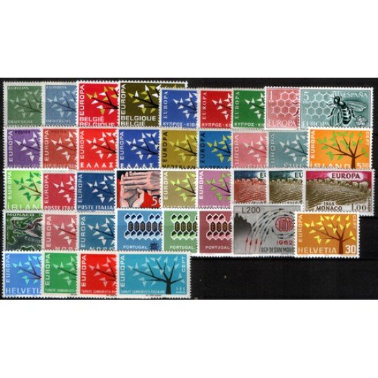 Tema Europa - 1962 Año Completo 39 Sellos Tema Europa - 1962 Año Completo 39 Sellos