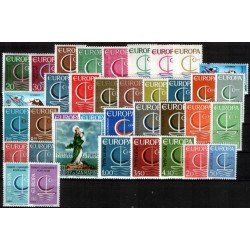 Tema Europa - 1966 - Año Completo 37 Sellos Tema Europa - 1966 - Año Completo 37 Sellos